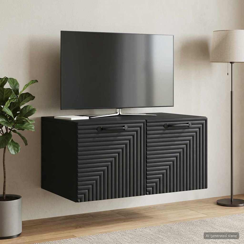 898676_1.jpg vidaXL Nástenná TV skrinka Čierna 59,5 x 41 x 30 cm Kompozitné drevo – Obrázok 1