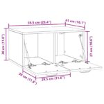 vidaXL Nástenná TV skrinka Čierna 59,5 x 41 x 30 cm Kompozitné drevo – Obrázok 10