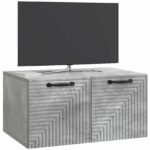 vidaXL Nástenná TV skrinka Nástenný Betónovo sivá 59,5 x 41 x 30 cm – Obrázok 3