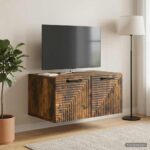 vidaXL Nástenná TV skrinka Nástenný Dymový dub 59,5 x 41 x 30 cm – Obrázok 4