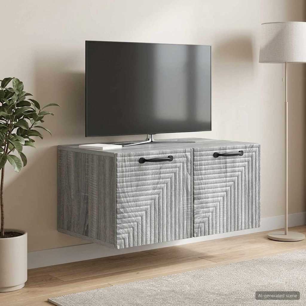 898681_1.jpg vidaXL Nástenná TV skrinka Nástenný Sivá sonoma 59,5 x 41 x 30 cm – Obrázok 1
