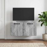 vidaXL Nástenná TV skrinka Nástenný Sivá sonoma 59,5 x 41 x 30 cm – Obrázok 4