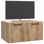 vidaXL Nástenná TV skrinka Nástenný Dub artisan 59,5 x 41 x 30 cm – Obrázok 3
