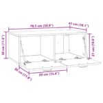 vidaXL Nástenná TV skrinka Biela 78,5 x 41 x 30 cm Kompozitné drevo – Obrázok 11