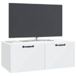 vidaXL Nástenná TV skrinka Biela 78,5 x 41 x 30 cm Kompozitné drevo – Obrázok 3