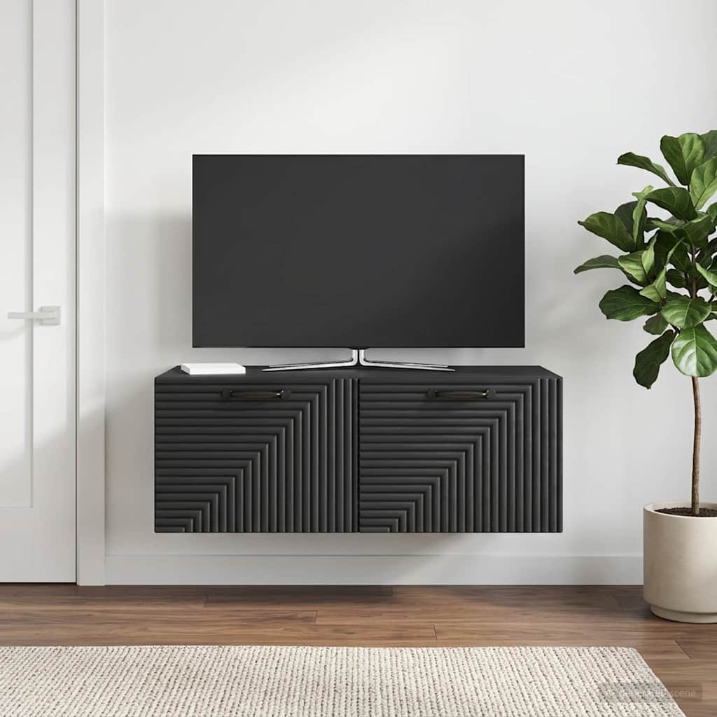 898686_1.jpg vidaXL Nástenná TV skrinka Čierna 78,5 x 41 x 30 cm Kompozitné drevo – Obrázok 1