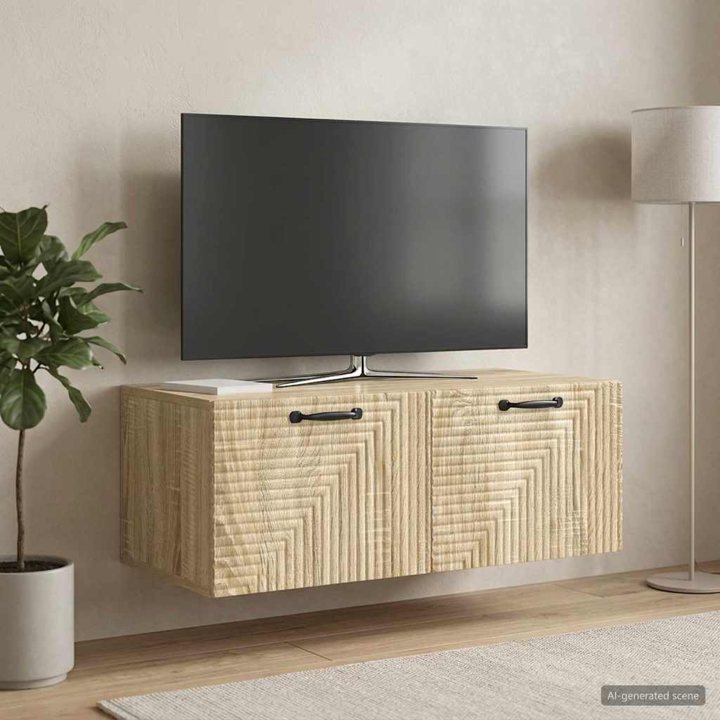 898687_1.jpg vidaXL Nástenná TV skrinka Nástenný Dub sonoma 78,5 x 41 x 30 cm – Obrázok 1