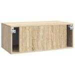 vidaXL Nástenná TV skrinka Nástenný Dub sonoma 78,5 x 41 x 30 cm – Obrázok 8