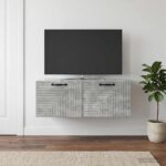 vidaXL Nástenná TV skrinka Nástenný Betónovo sivá 78,5 x 41 x 30 cm