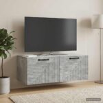 vidaXL Nástenná TV skrinka Nástenný Betónovo sivá 78,5 x 41 x 30 cm – Obrázok 4