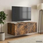 vidaXL Nástenná TV skrinka Nástenný Dymový dub 78,5 x 41 x 30 cm