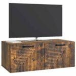 vidaXL Nástenná TV skrinka Nástenný Dymový dub 78,5 x 41 x 30 cm – Obrázok 3