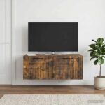 vidaXL Nástenná TV skrinka Nástenný Dymový dub 78,5 x 41 x 30 cm – Obrázok 4
