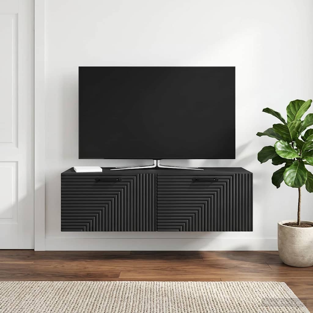 898696_1.jpg vidaXL Nástenná TV skrinka Čierna 98 x 41 x 30 cm Kompozitné drevo – Obrázok 1