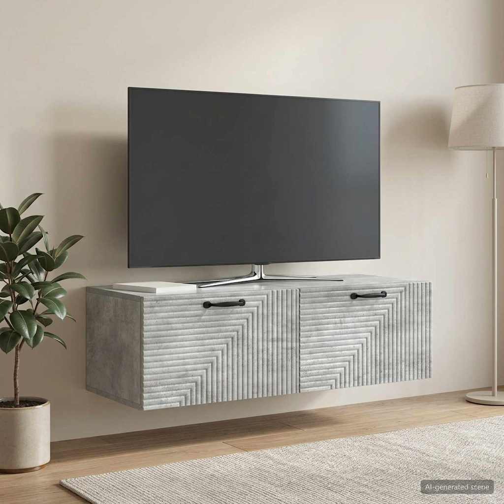898698_1.jpg vidaXL Nástenná TV skrinka Nástenný Betónovo sivá 98 x 41 x 30 cm – Obrázok 1