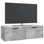 vidaXL Nástenná TV skrinka Nástenný Betónovo sivá 98 x 41 x 30 cm – Obrázok 3