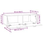 vidaXL Nástenná TV skrinka Biela s vysokým leskom 98 x 41 x 30 cm – Obrázok 11