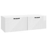 vidaXL Nástenná TV skrinka Biela s vysokým leskom 98 x 41 x 30 cm – Obrázok 2