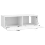 vidaXL Nástenná TV skrinka Biela s vysokým leskom 98 x 41 x 30 cm – Obrázok 5