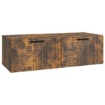 vidaXL Nástenná TV skrinka Dymový dub 98 x 41 x 30 cm Kompozitné drevo – Obrázok 2