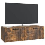 vidaXL Nástenná TV skrinka Dymový dub 98 x 41 x 30 cm Kompozitné drevo – Obrázok 3