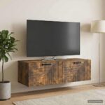 vidaXL Nástenná TV skrinka Dymový dub 98 x 41 x 30 cm Kompozitné drevo – Obrázok 4