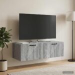 vidaXL Nástenná TV skrinka Nástenný Sivá sonoma 98 x 41 x 30 cm