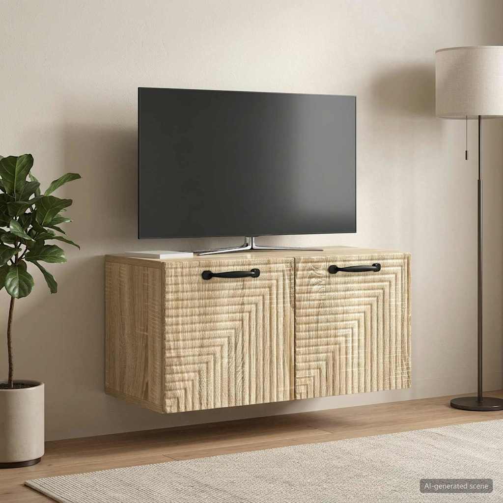 898707_1.jpg vidaXL Nástenná TV skrinka Nástenný Dub sonoma 59,5 x 31 x 30 cm – Obrázok 1