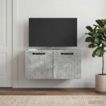 vidaXL Nástenná TV skrinka Nástenný Betónovo sivá 59,5 x 31 x 30 cm