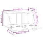 vidaXL Nástenná TV skrinka Nástenný Dymový dub 59,5 x 31 x 30 cm – Obrázok 11