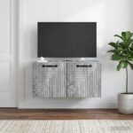 vidaXL Nástenná TV skrinka Nástenný Sivá sonoma 59,5 x 31 x 30 cm – Obrázok 4