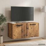 vidaXL Nástenná TV skrinka Nástenný Staré drevo 59,5 x 31 x 30 cm