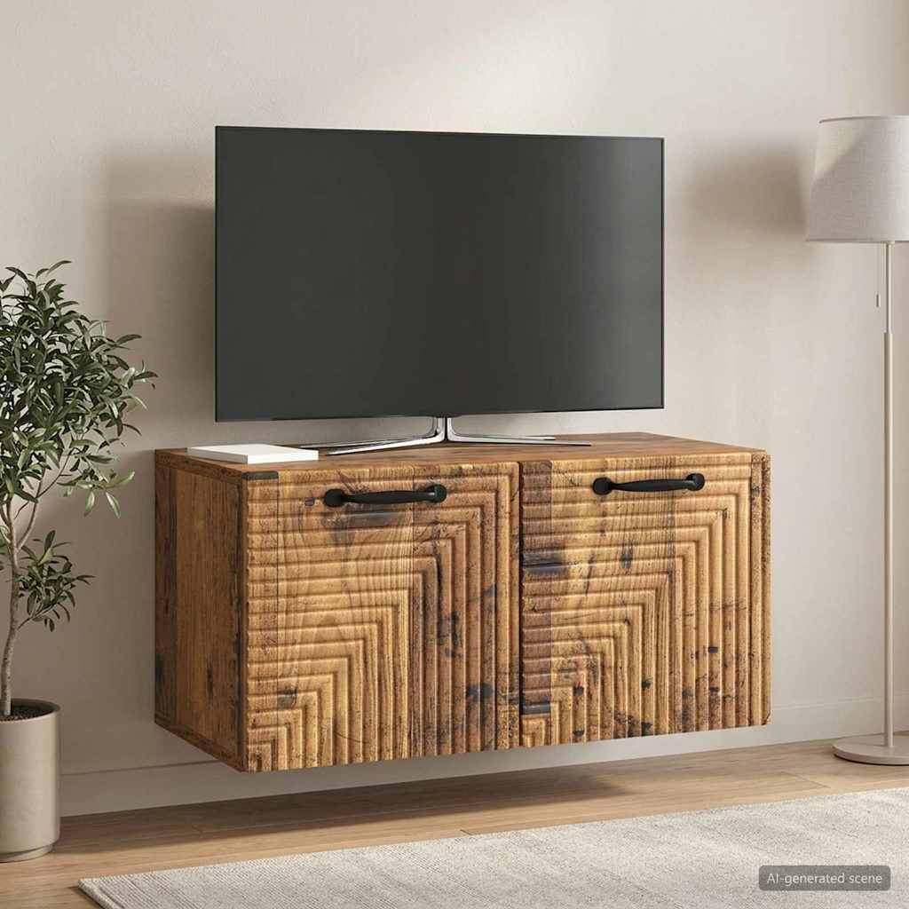 898713_1.jpg vidaXL Nástenná TV skrinka Nástenný Staré drevo 59,5 x 31 x 30 cm – Obrázok 1