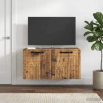 vidaXL Nástenná TV skrinka Nástenný Staré drevo 59,5 x 31 x 30 cm – Obrázok 4