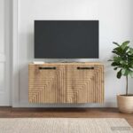 vidaXL Nástenná TV skrinka Nástenný Dub artisan 59,5 x 31 x 30 cm