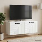 vidaXL Nástenná TV skrinka Biela 78,5 x 31 x 30 cm Kompozitné drevo