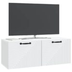 vidaXL Nástenná TV skrinka Biela 78,5 x 31 x 30 cm Kompozitné drevo – Obrázok 3
