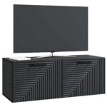 vidaXL Nástenná TV skrinka Čierna 78,5 x 31 x 30 cm Kompozitné drevo – Obrázok 3