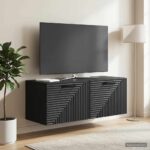 vidaXL Nástenná TV skrinka Čierna 78,5 x 31 x 30 cm Kompozitné drevo – Obrázok 4