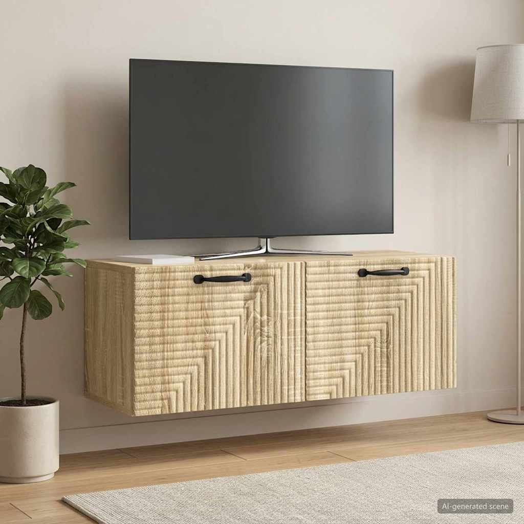 898717_1.jpg vidaXL Nástenná TV skrinka Nástenný Dub sonoma 78,5 x 31 x 30 cm – Obrázok 1