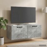 vidaXL Nástenná TV skrinka Nástenný Betónovo sivá 78,5 x 31 x 30 cm – Obrázok 4