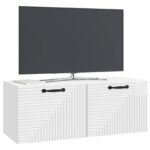vidaXL Nástenná TV skrinka Biela s vysokým leskom 78,5 x 31 x 30 cm – Obrázok 3