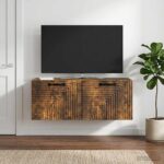 vidaXL Nástenná TV skrinka Nástenný Dymový dub 78,5 x 31 x 30 cm – Obrázok 4