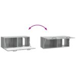 vidaXL Nástenná TV skrinka Nástenný Sivá sonoma 78,5 x 31 x 30 cm – Obrázok 10