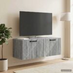 vidaXL Nástenná TV skrinka Nástenný Sivá sonoma 78,5 x 31 x 30 cm – Obrázok 4