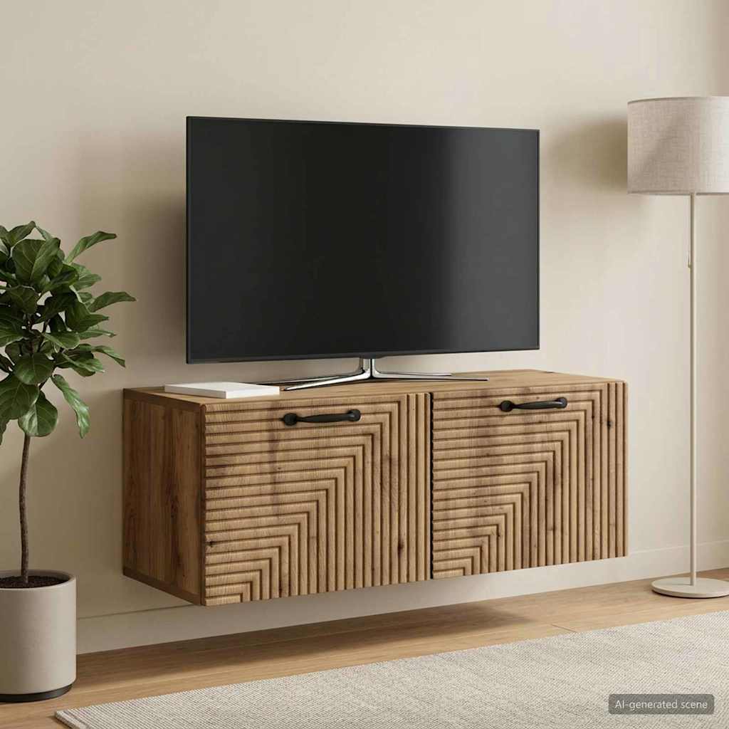 898724_1.jpg vidaXL Nástenná TV skrinka Nástenný Dub artisan 78,5 x 31 x 30 cm – Obrázok 1