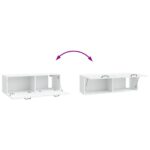 vidaXL Nástenná TV skrinka Biela 98 x 31 x 30 cm Kompozitné drevo – Obrázok 10