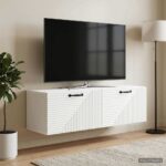 vidaXL Nástenná TV skrinka Biela 98 x 31 x 30 cm Kompozitné drevo – Obrázok 4
