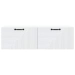 vidaXL Nástenná TV skrinka Biela 98 x 31 x 30 cm Kompozitné drevo – Obrázok 6
