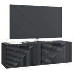 vidaXL Nástenná TV skrinka Čierna 98 x 31 x 30 cm Kompozitné drevo – Obrázok 3